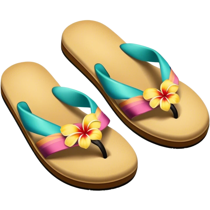Hawaiian beach slippers emoji