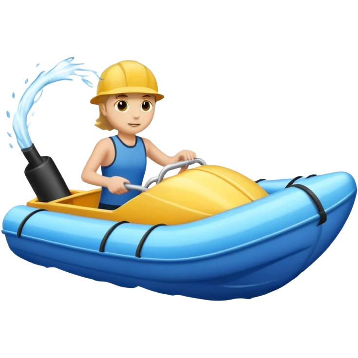 Sport water boat pulling tube emoji