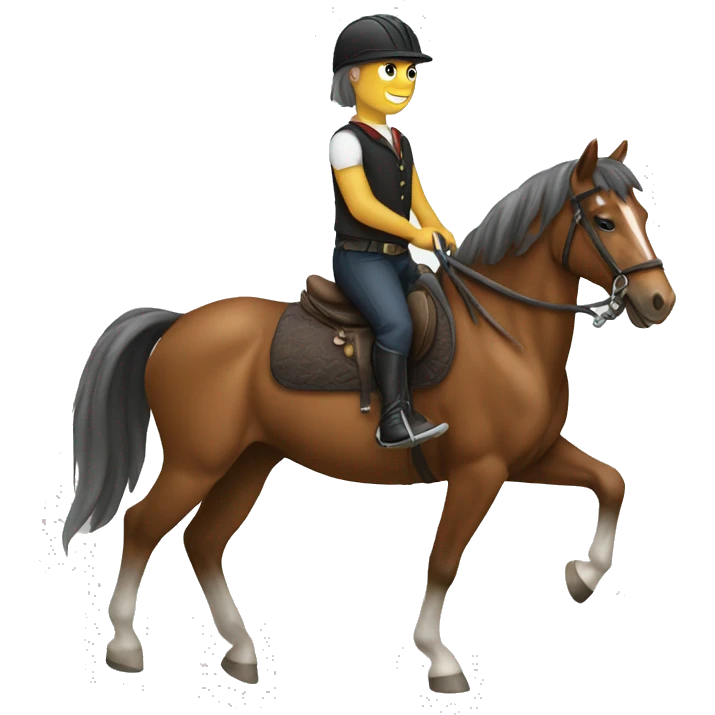   horse riding horse emoji