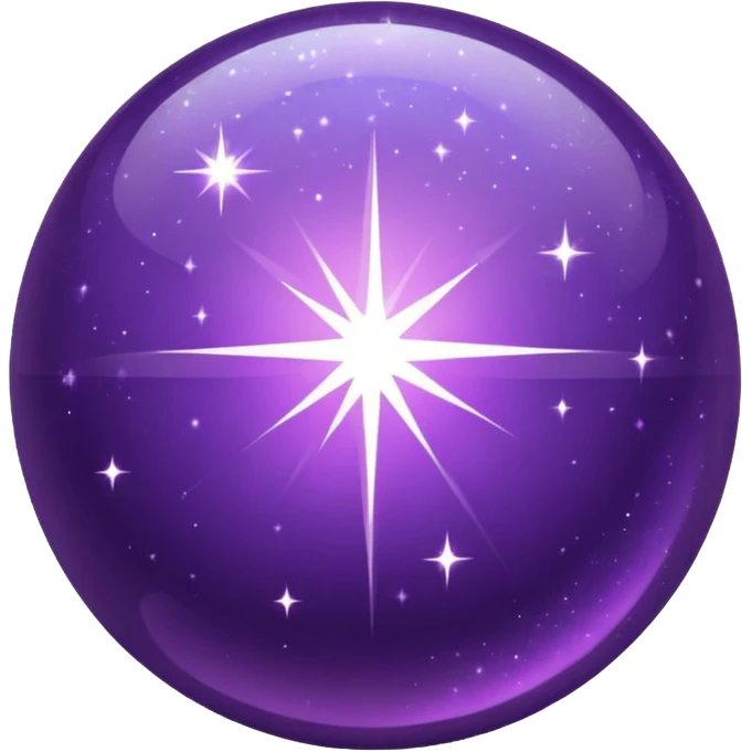 Purple Sparkly Shiny Magical Ball Orb Sphere emoji