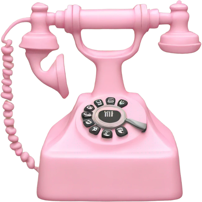 light pink Vintage Phone  emoji