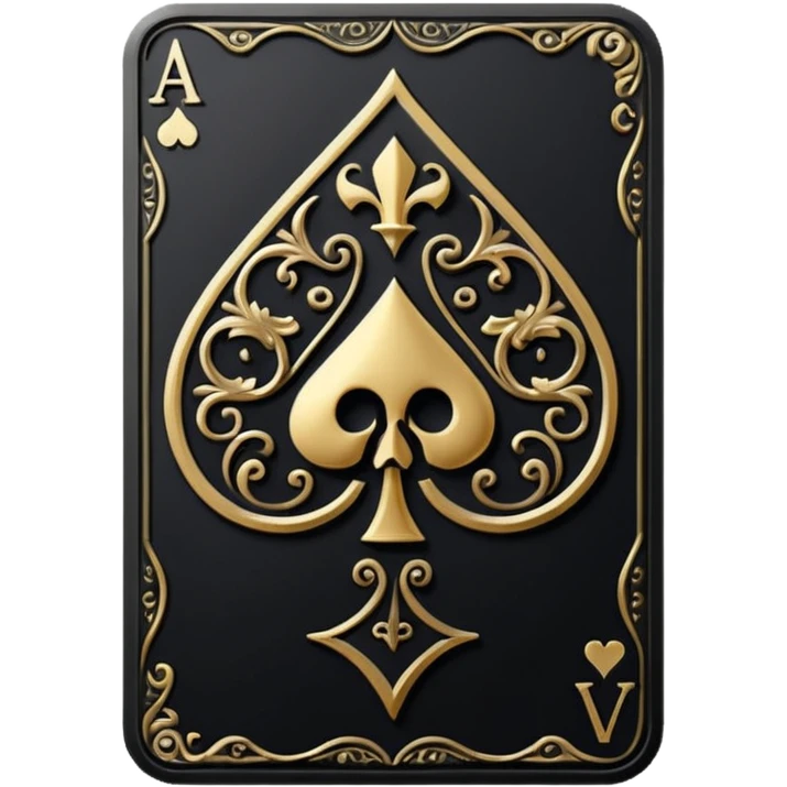 Ace of spades black emoji