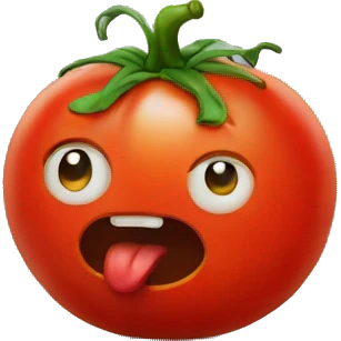 crazy tomato emoji
