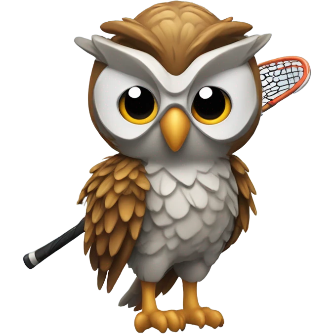 owl with a lacrosse stick  emoji