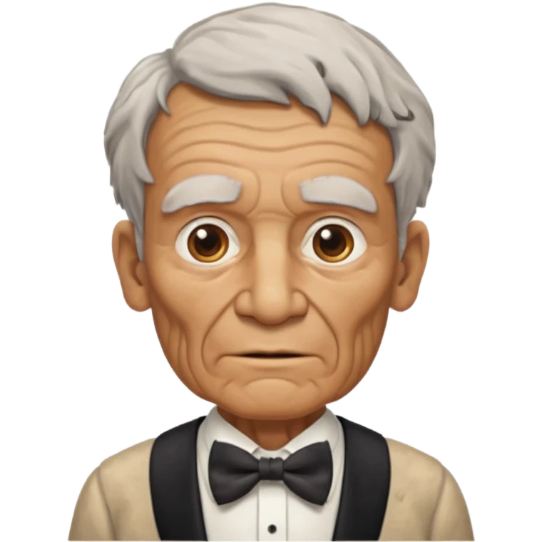 prehistoric man elderly with bowtie emoji