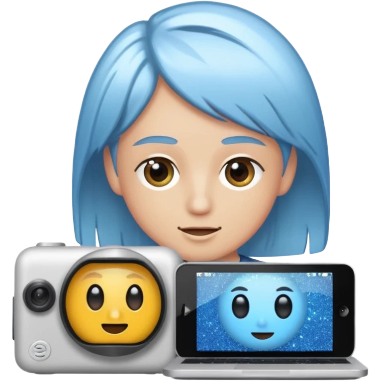 glitter cian web cam emoji