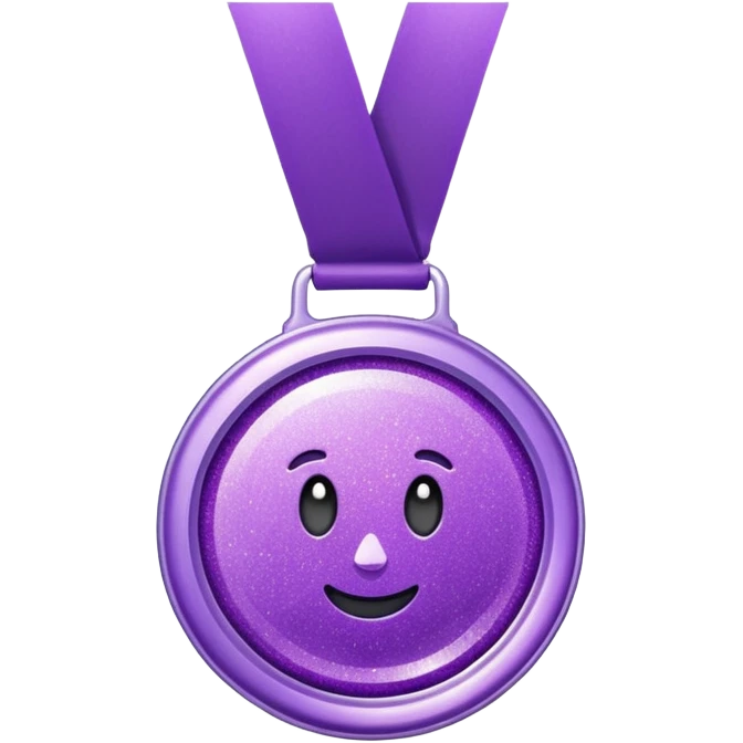 Purple Glitter medal of help emoji