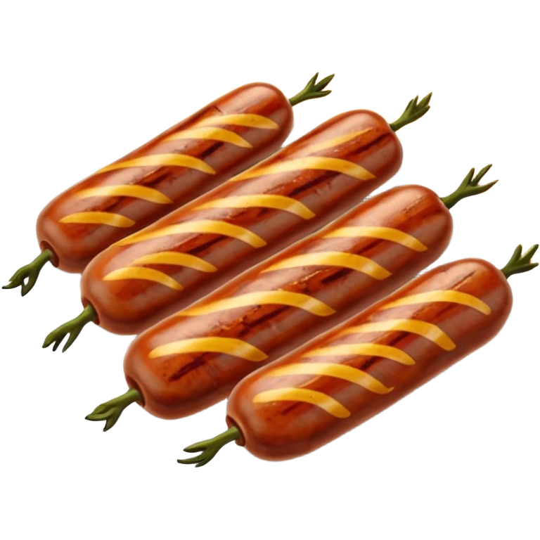 Chorizos hiperrealistas asados emoji