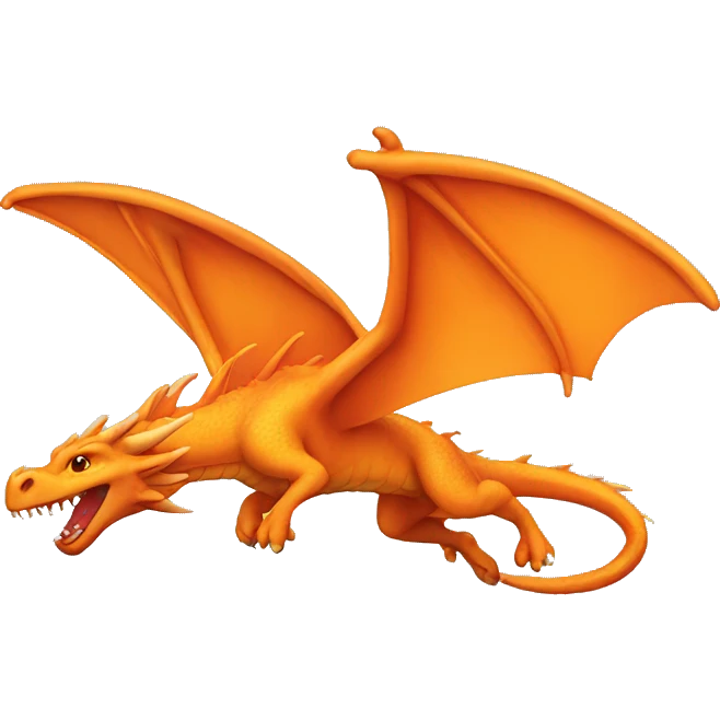  orange dragon flying emoji