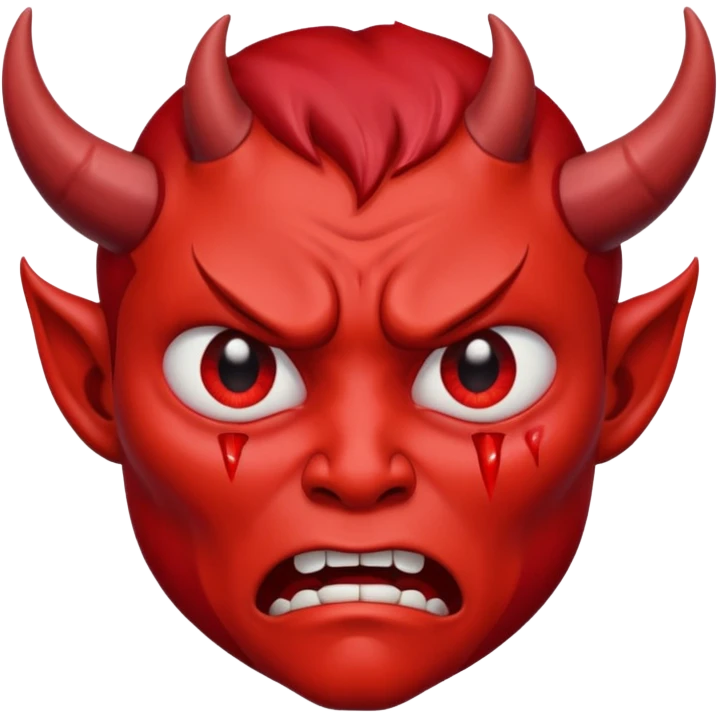 Devil crying emoji