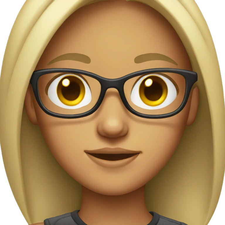 Girl with glasses emoji