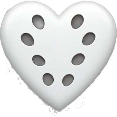 White heart with small paw prints  emoji