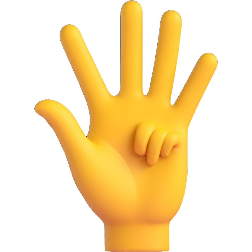 hand making the 'OK' gesture, medium yellow skin tone, 3D emoji style emoji