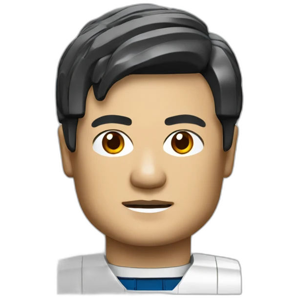 Portrait of a Chinese resident in Lego style emoji