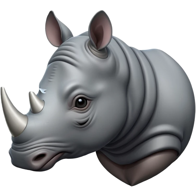 rhino, simple, clear emoji