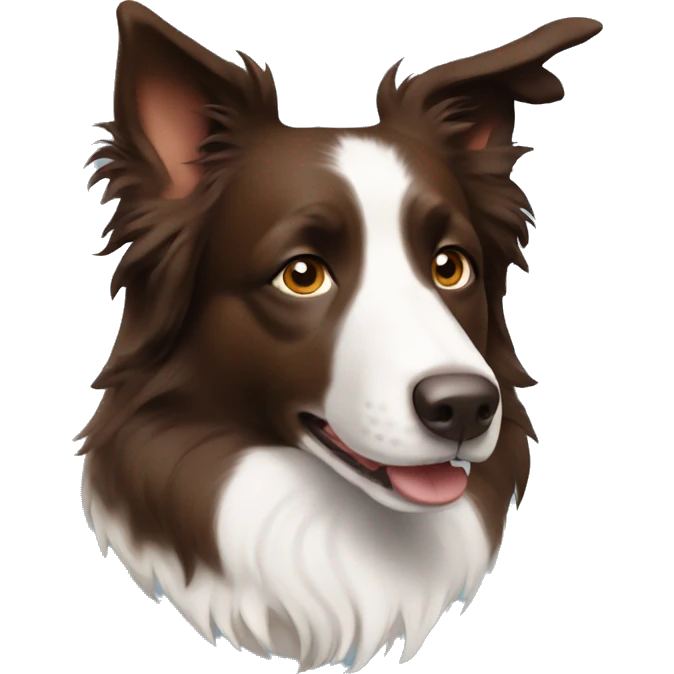 Blue brown Border Collie  emoji