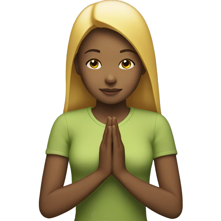 create girl praying emoji