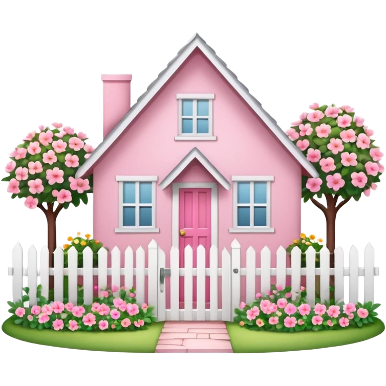 Pink cute House emoji