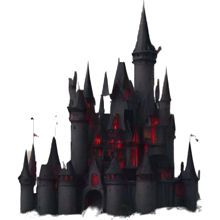 Black and red gothic castle emoji