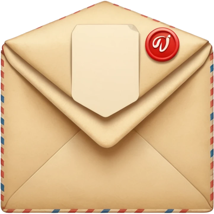 Letter with stamp on it emoji