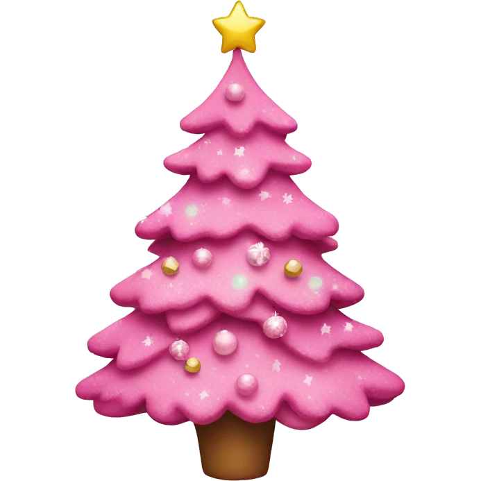 pink decorated christmas tree emoji
