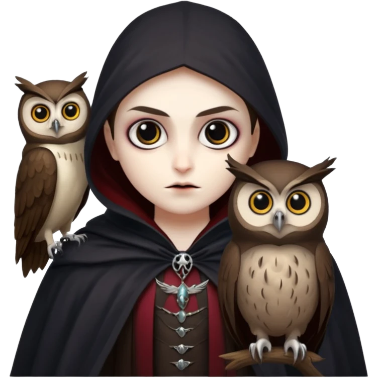 Vampire with owl emoji