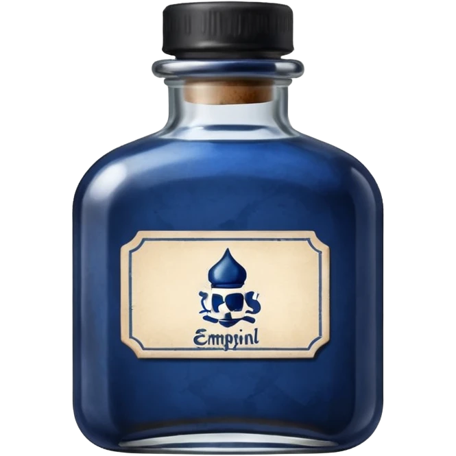 Ink bottle with label
 emoji