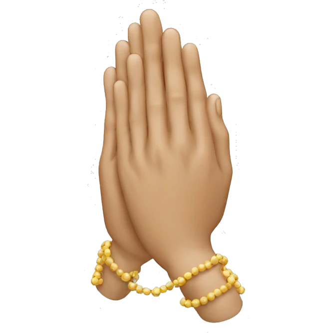 Praying hands with beads emoji