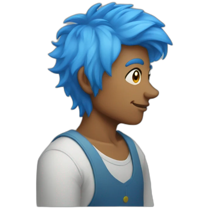 blue haired gay emoji