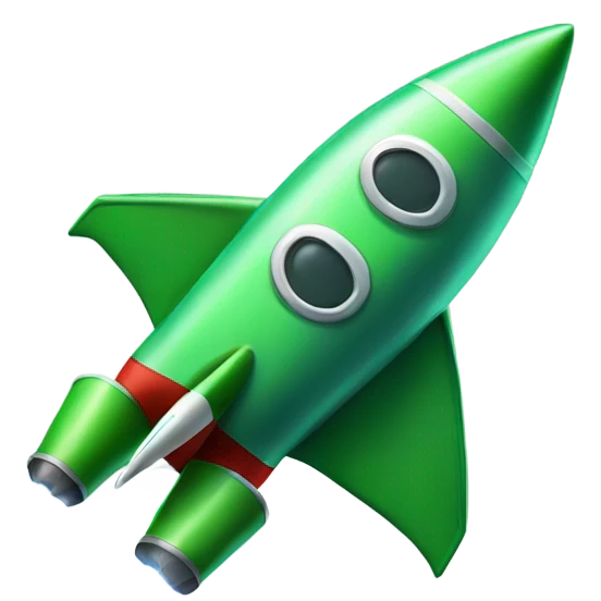 green rocket ship emoji