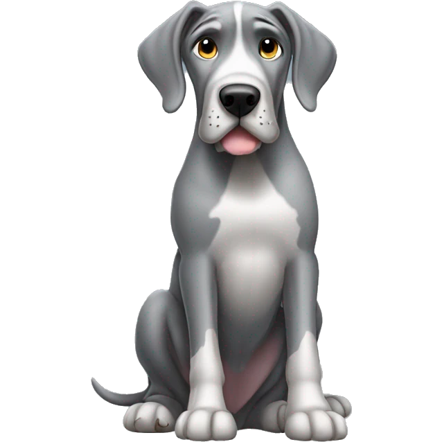 grey great dane emoji