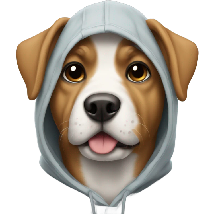 dog is wearing a hoodie emoji