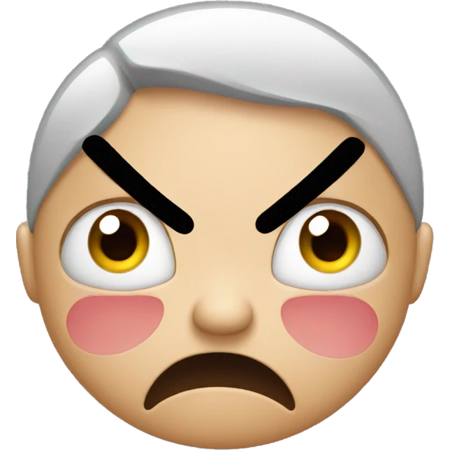 Angry emoji with blush on face emoji