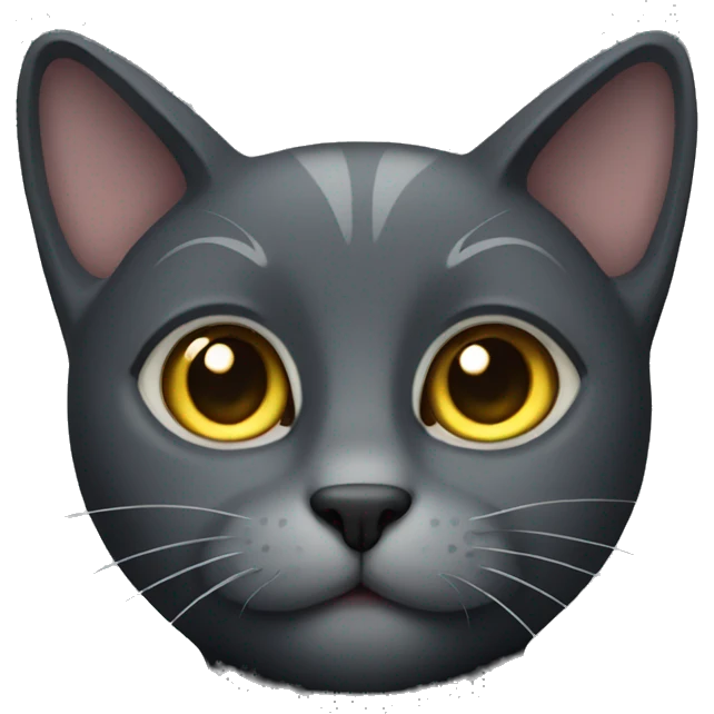 Dark gray cat emoji