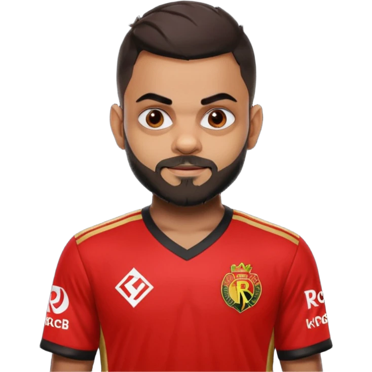 Virat kohli in RCB jersey emoji