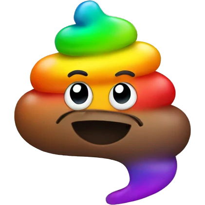 Rainbow poop  emoji