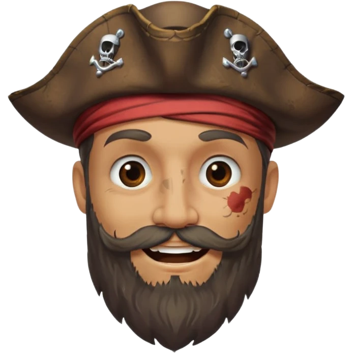 pirate, bearded, single eye batch emoji