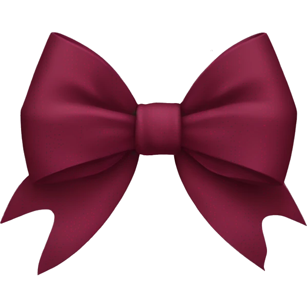 Burgundy bow emoji