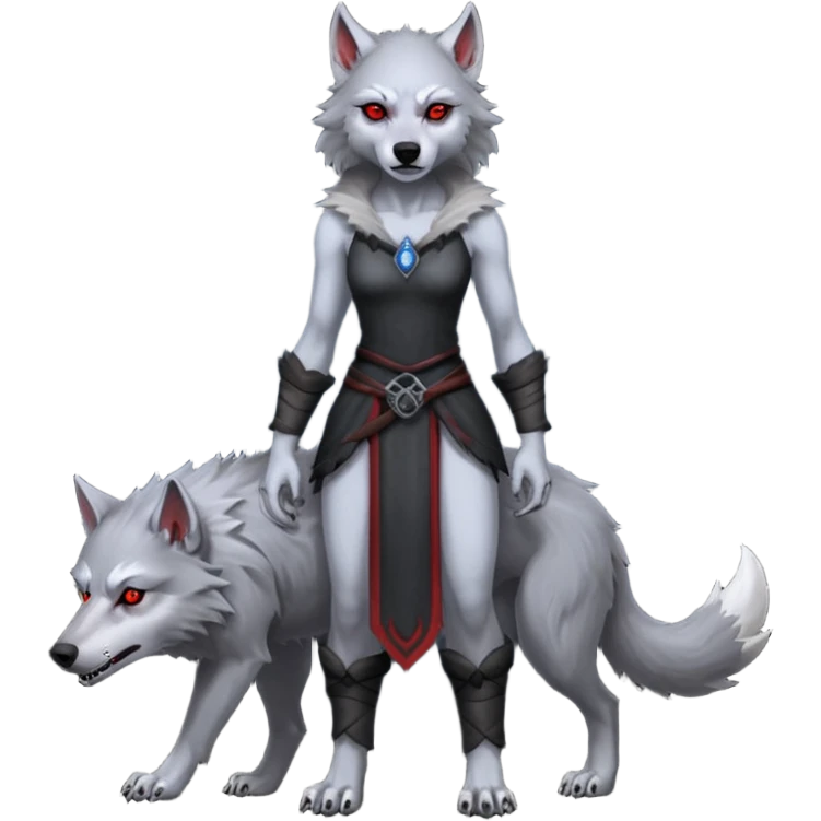 ESO Female werewolf full body emoji