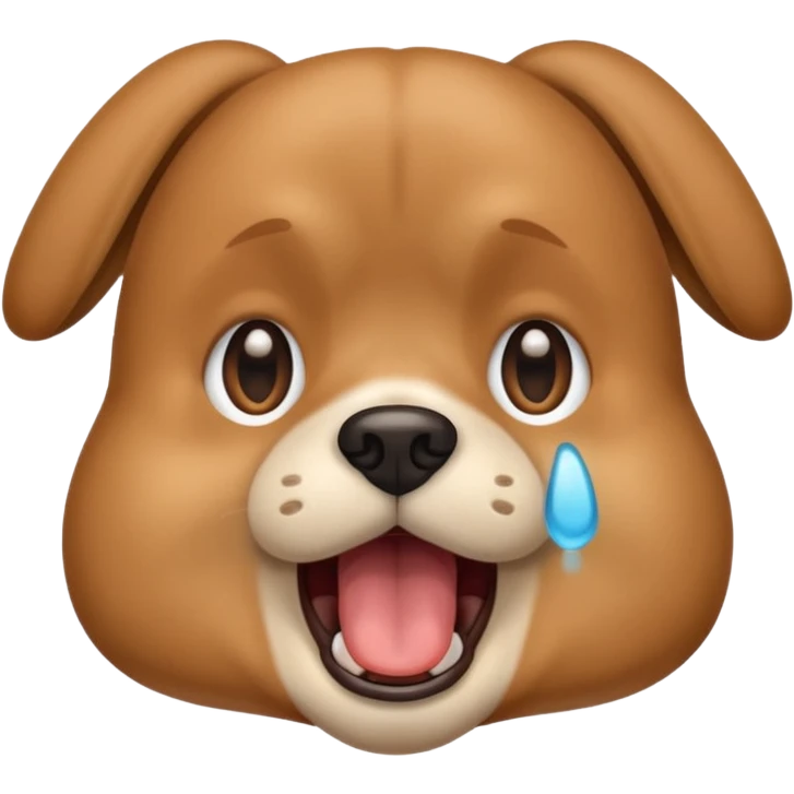 animal crying with shout, full dogy emoji