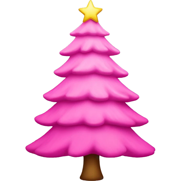 Pink Christmas tree  emoji