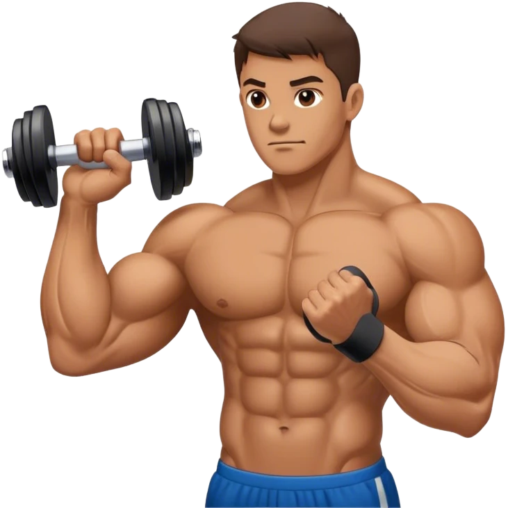 bicep side view holding a dumbbell emoji