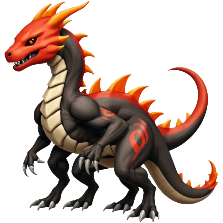  Venom-Marowak-Salandit-hybrid-fantasy-creature (full body) with markings emoji