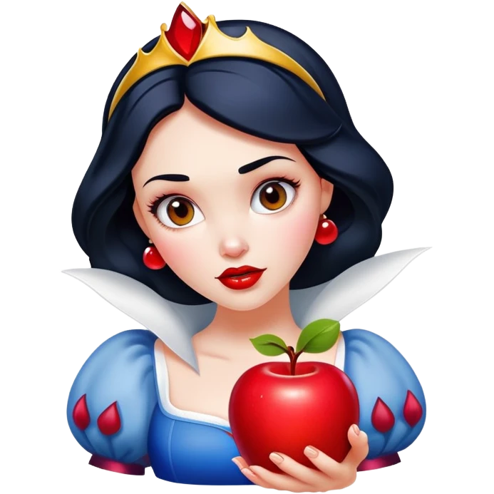 disney snow white princess with poison apple emoji