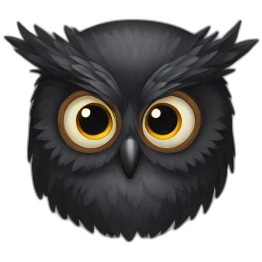 black owl  emoji