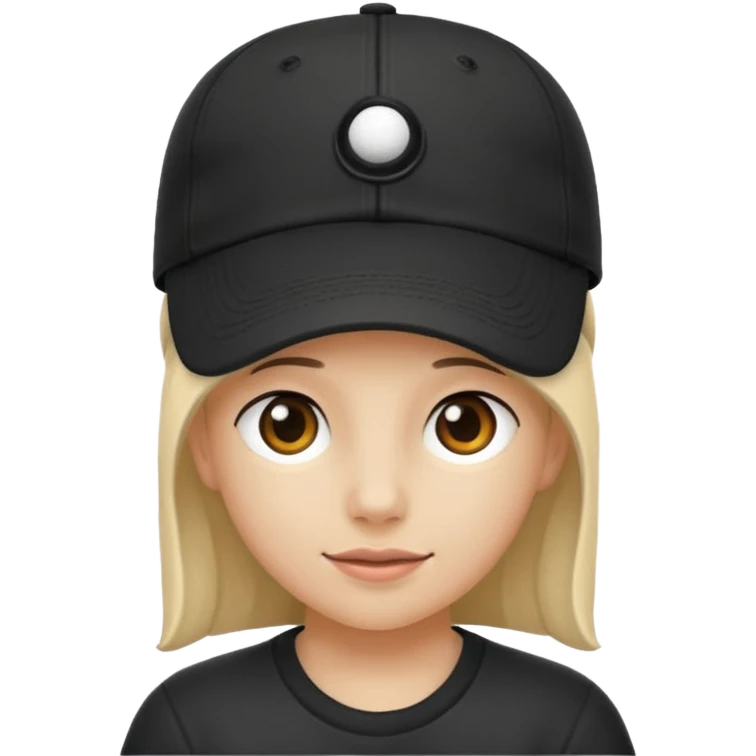 black baseball hat emoji