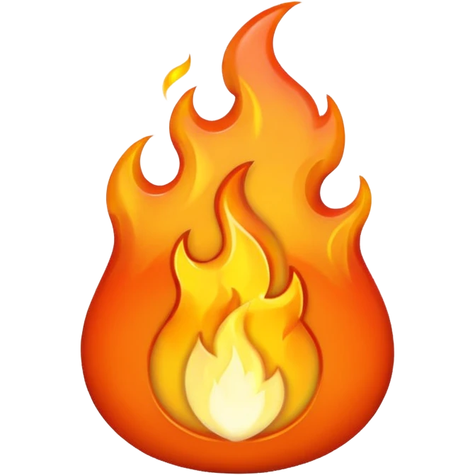 chrome orange fire  emoji