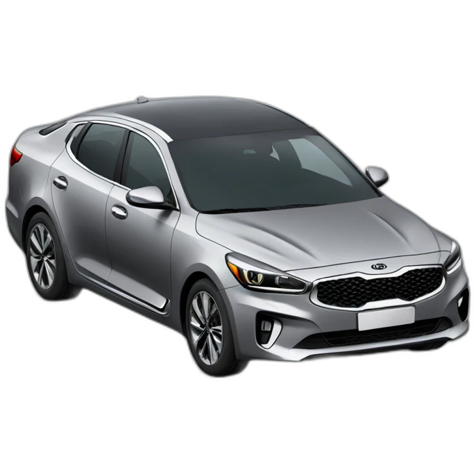 cartoon grey kia k5 car isometry emoji