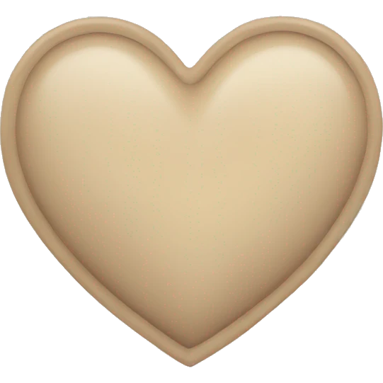 Color beige heart emoji