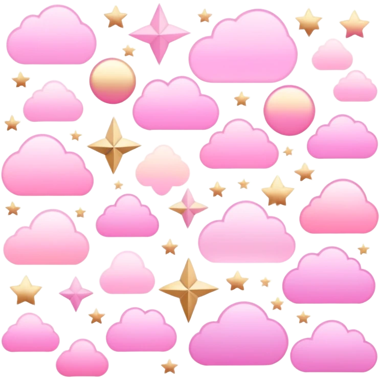 Divine ethereal Romantic pink-gold-pastel lush gradients aesthetic emoji